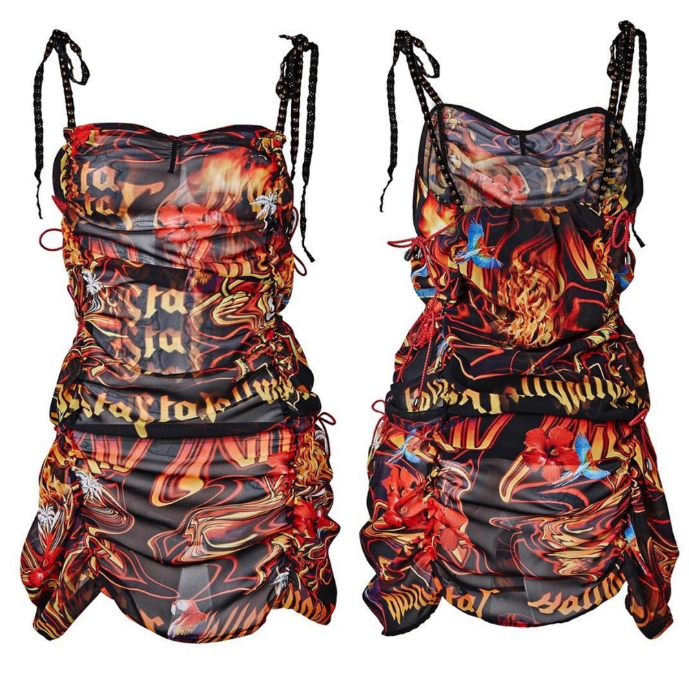 SKOOT APPAREL holographic flame dress